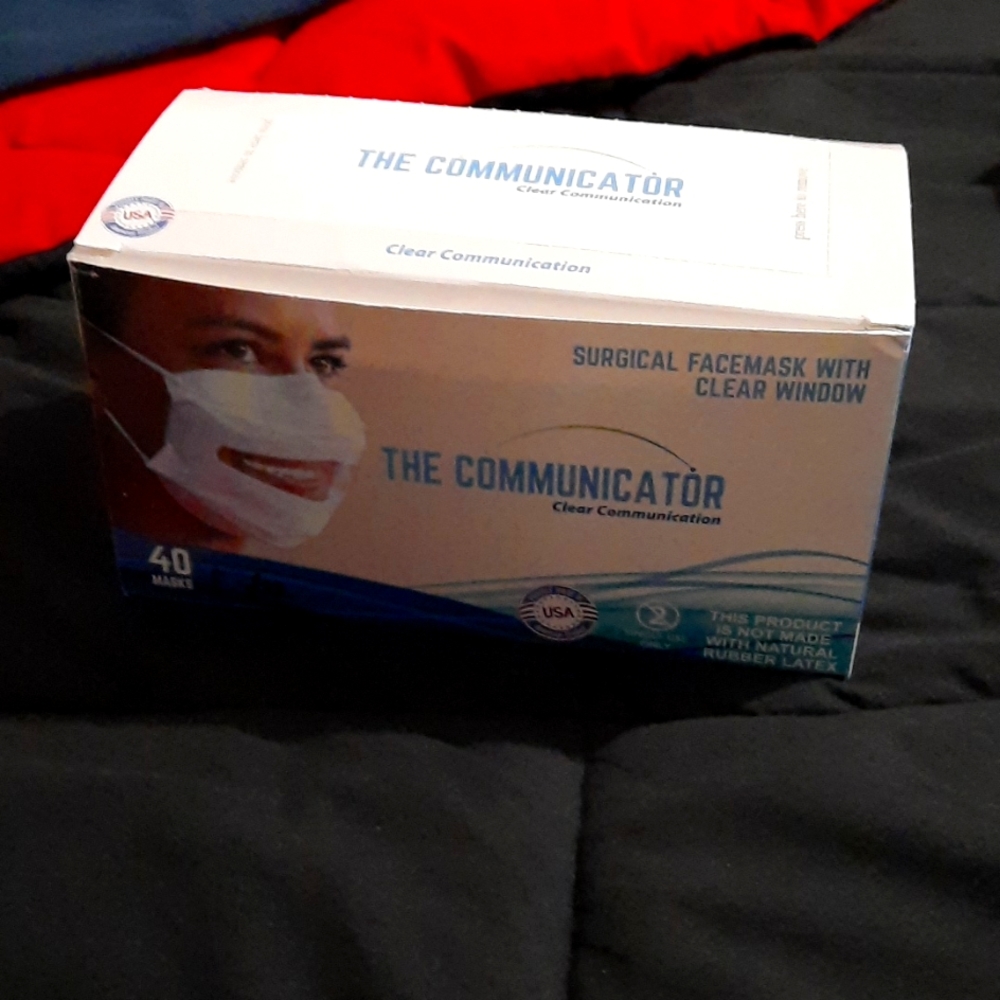 Surgical face masks with clear window (40 masks)